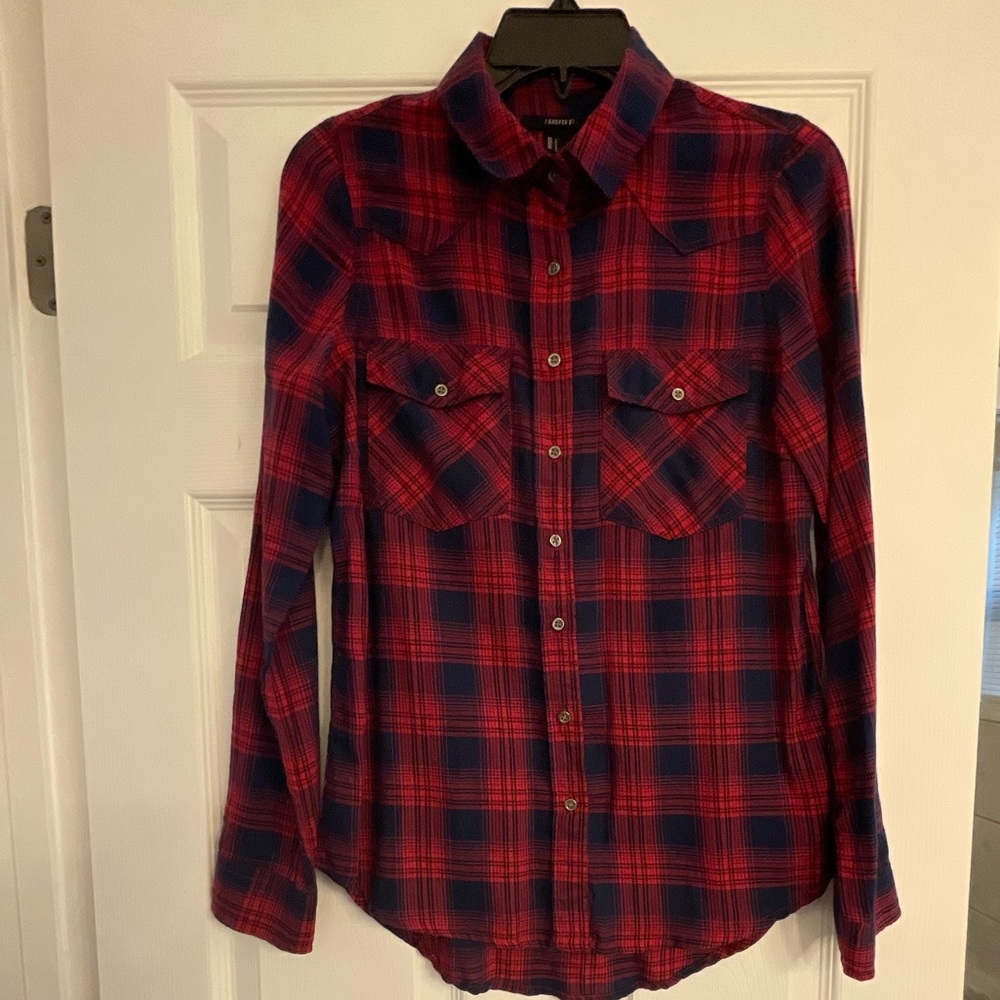 Light Red Blue Flannel